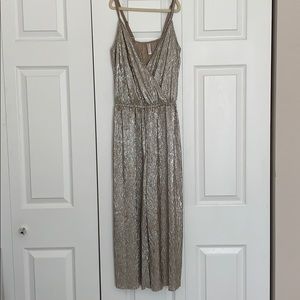 Metallic Jumpsuit Romper